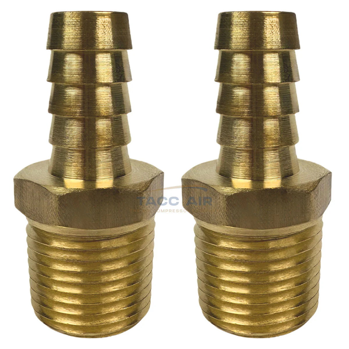 2 Pack 1/2″ ID Hose Barb x 1/2″ Male NPT Pipe Thread Brass Straight End Fitting