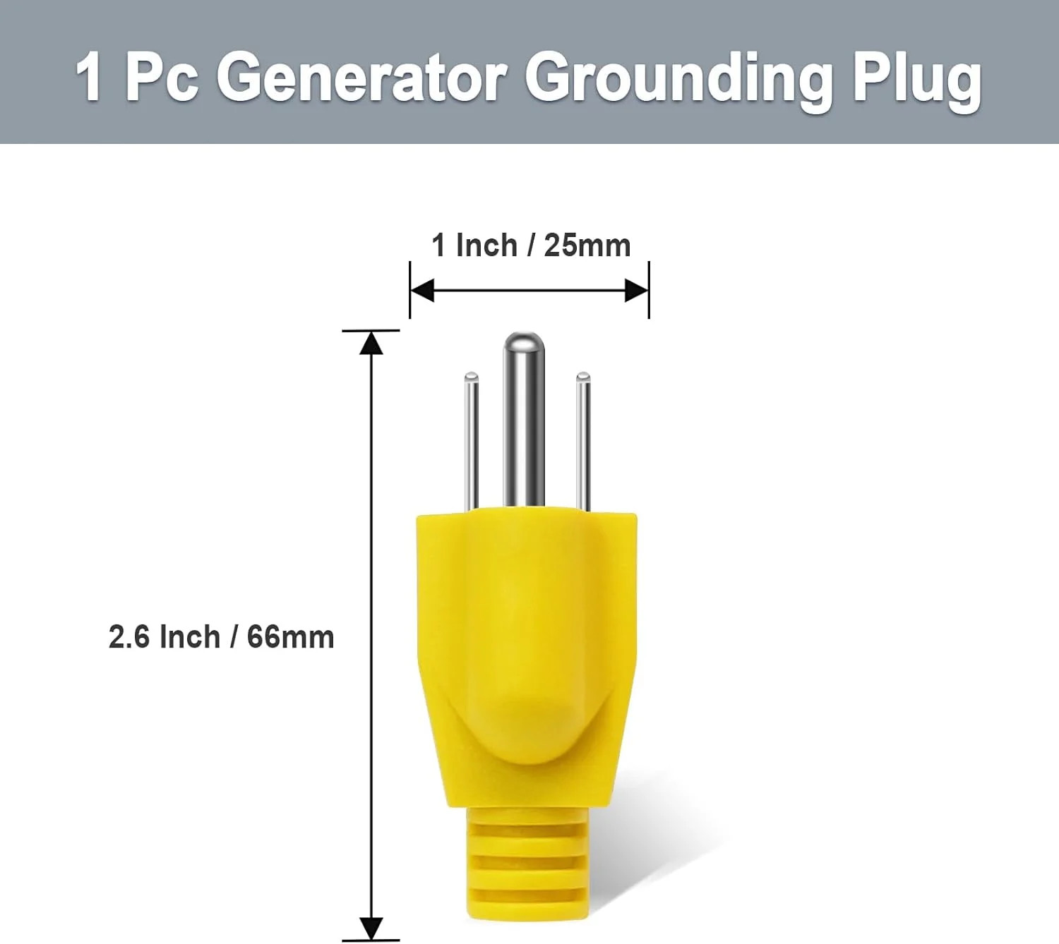 1 Pack Neutral Ground Bonding Plug for Portable Inverter Generator, Surge Protec