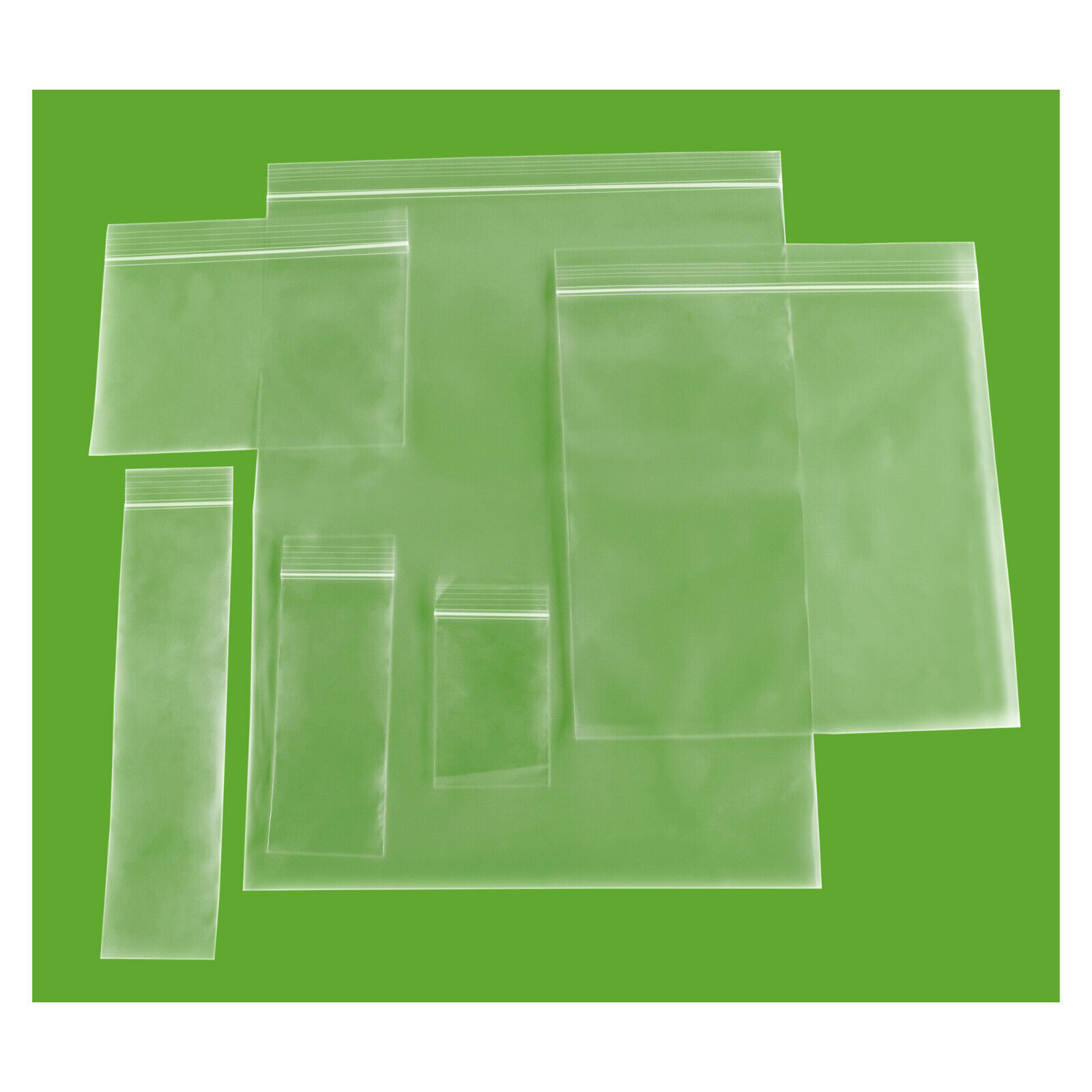 Clear Plastic Reclosable Bags Self Seal Zip Lock Choose: Mil, Size & Pack