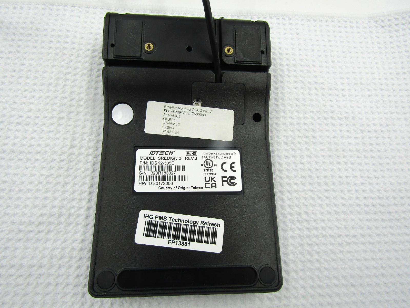 ID Tech SREDKey 2 Keypad Credit Card Reader Point of Sale IDSK2-535E
