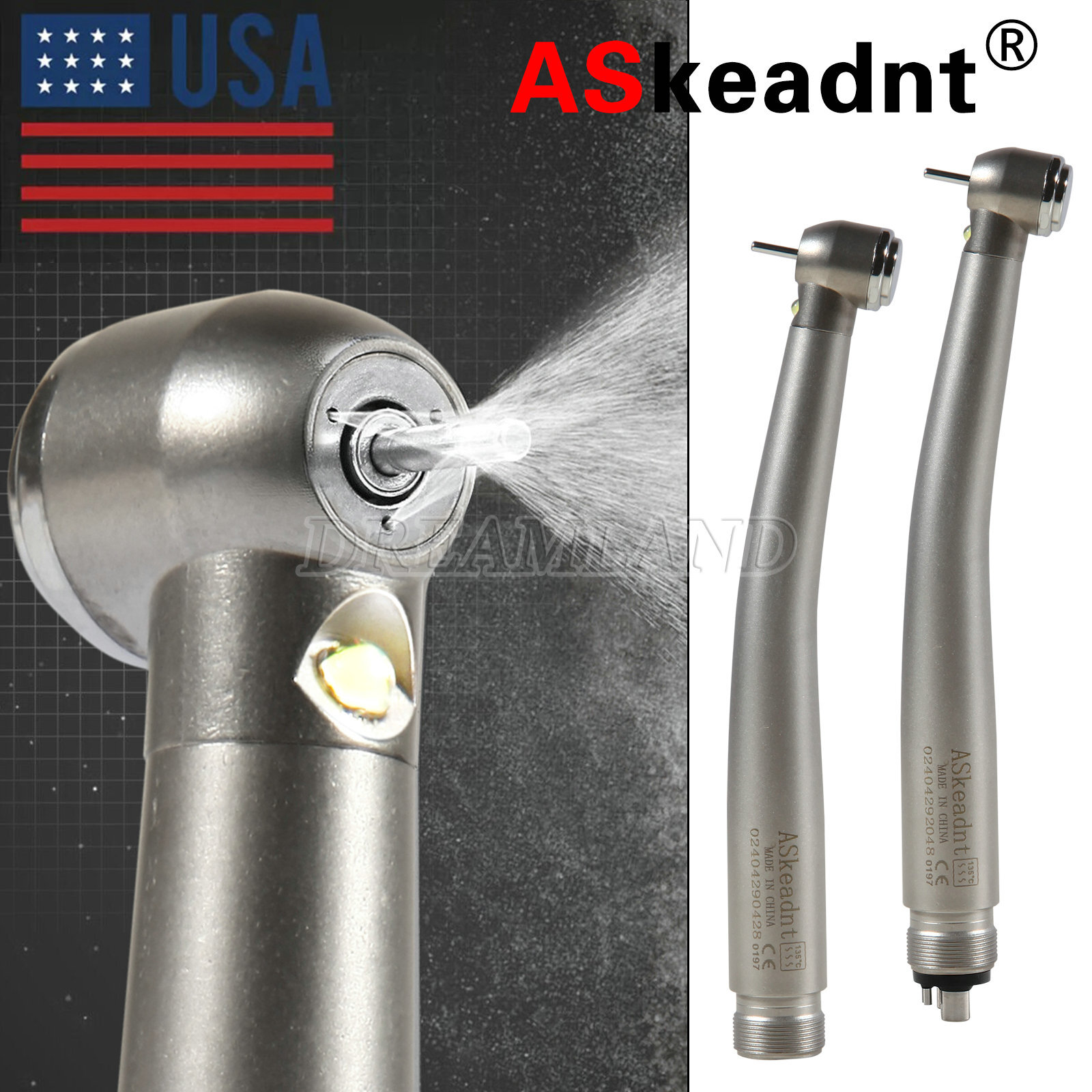 NSK Style Dental Fiber Optic LED E-generator high speed handpiece 2 Hole 4 Hole