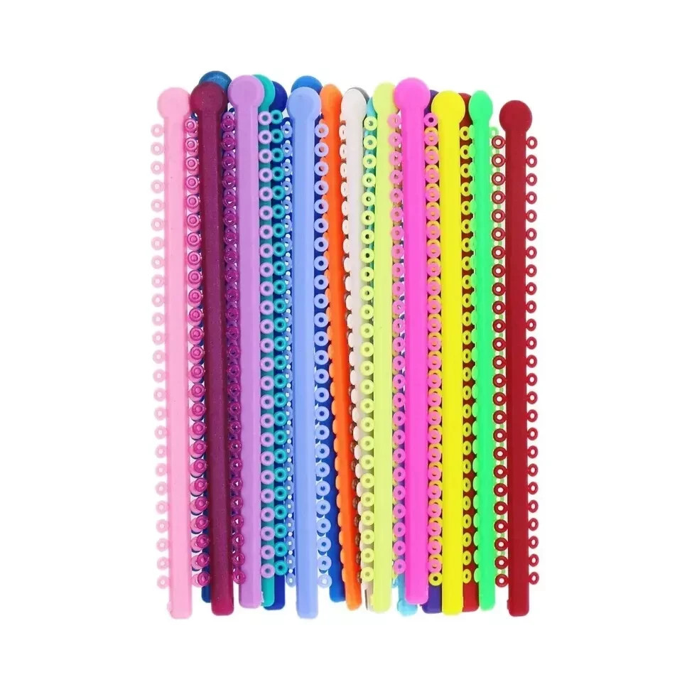 1000 Pcs Dental Orthodontic Treatment Ligature Ties Elastic Rubber Bands O-Rings