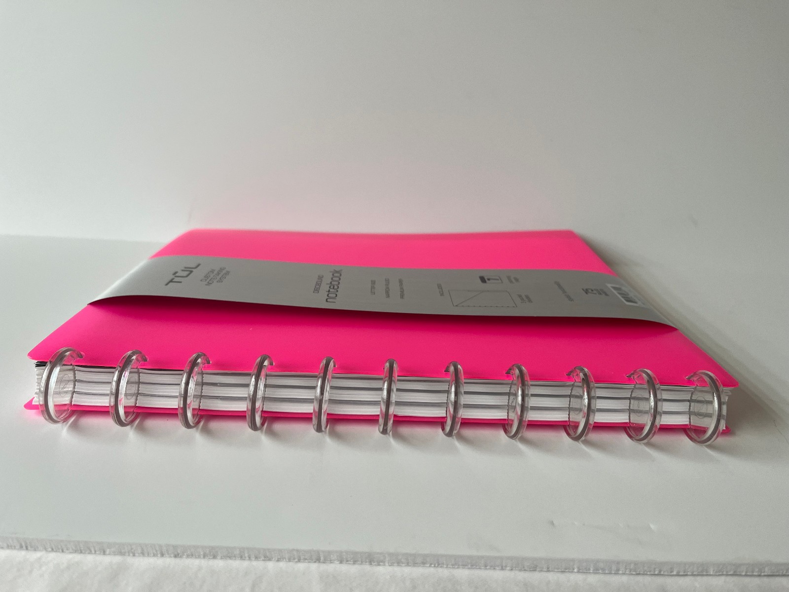 Tul Discbound Notebook Planner Letter Size Hot Pink Poly Cover with 2 Gel Pens
