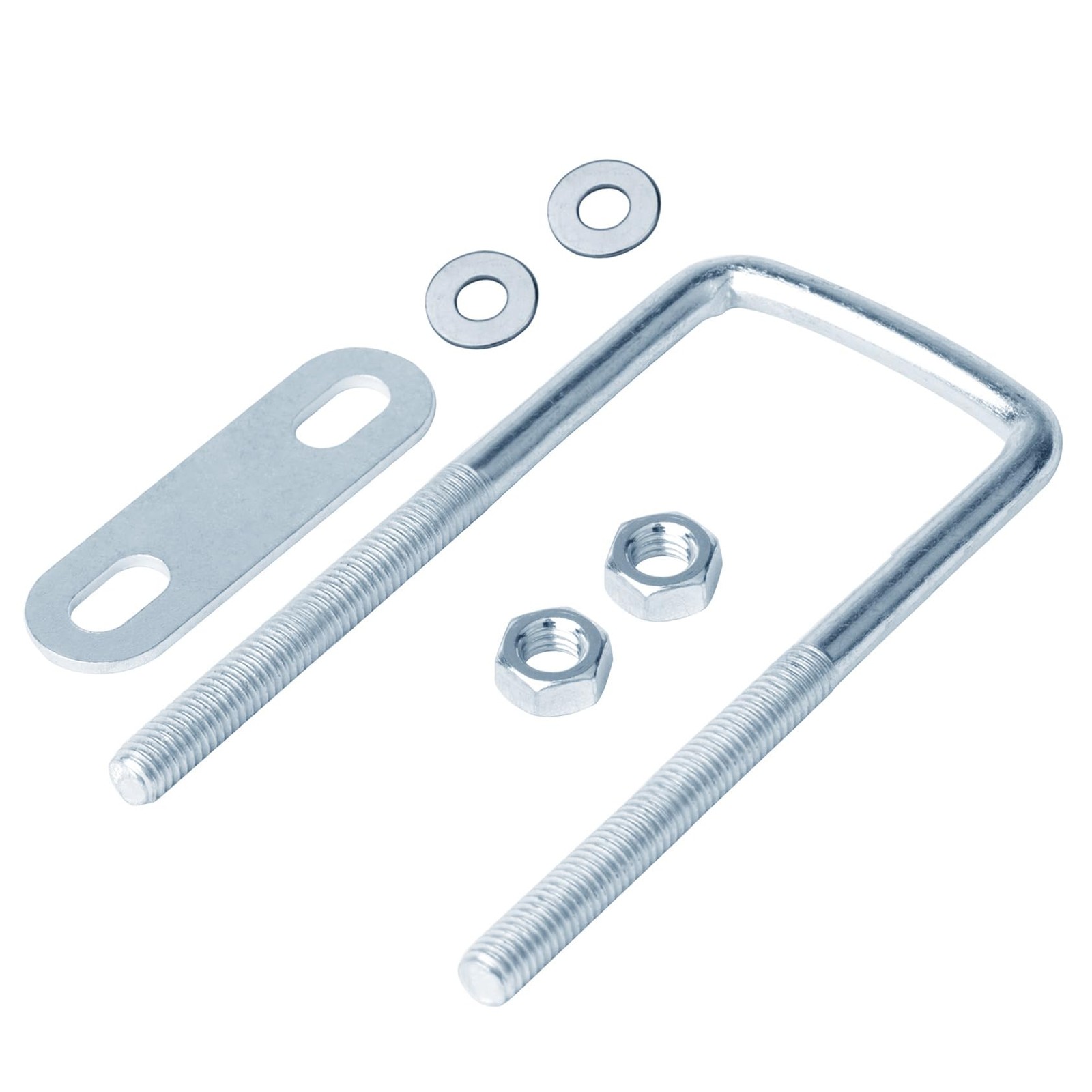 10 Pcs 1-1/2″ Inch Wide Square U-Bolt for Trailer, 3/8″ x 1-1/2″ x 4-3/8″, Elect