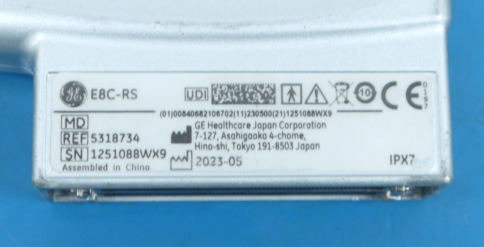 GE E8C-RS MicroConvex Endocavity Ultrasound Probe (Mfg. 2023-05)