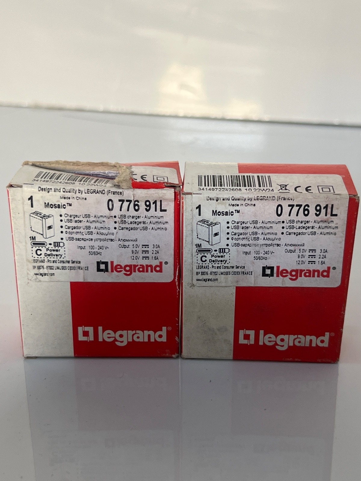 (Lot 2 Pcs) LEGRAND 077691L Mosaic™ – 1 module USB single port type C