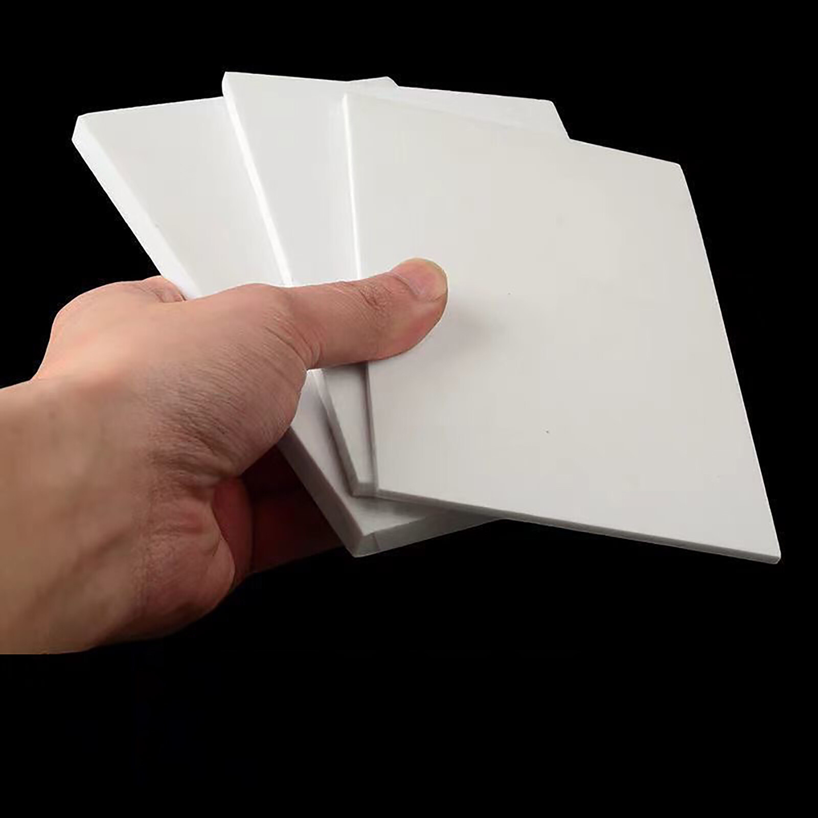 White PTFE Sheet Plate Hard Plastic Panel High Thermoplastic 0.2-30mm Thick DIY