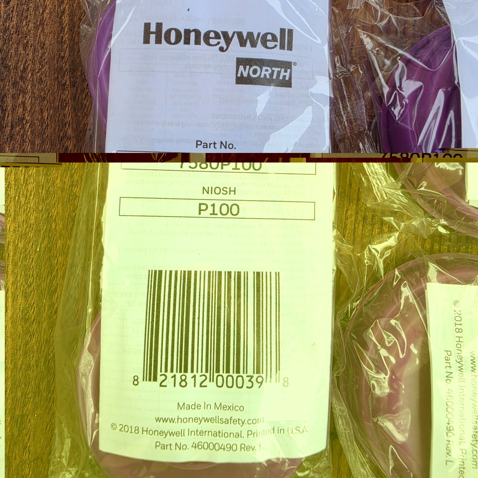 Honeywell North 7580P100 P100 – Respirator Cartridges LOT OF 5 Pairs