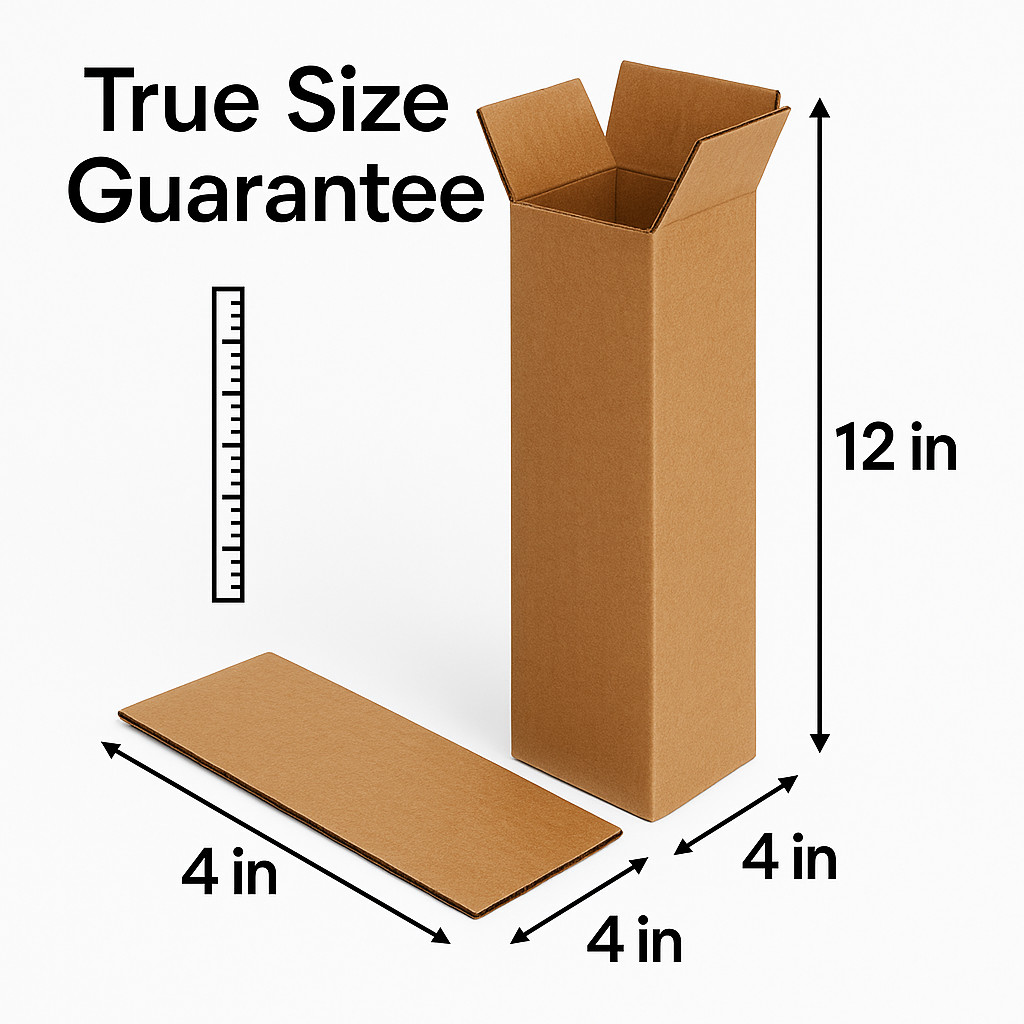 50 4x4x12 Cardboard Paper Boxes Mailing Packing Shipping Box Corrugated Carton