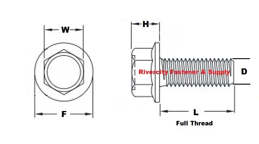 1/4-20×5/8 Grade 8 Flange Bolts 1/4 x 20 x .625 Screws 1/4×20 x 5/8″