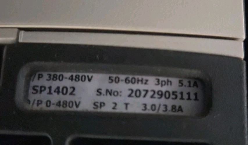 SP1402 Control Techniques 2HP AC Drive Inverter VFD Emerson Nidec