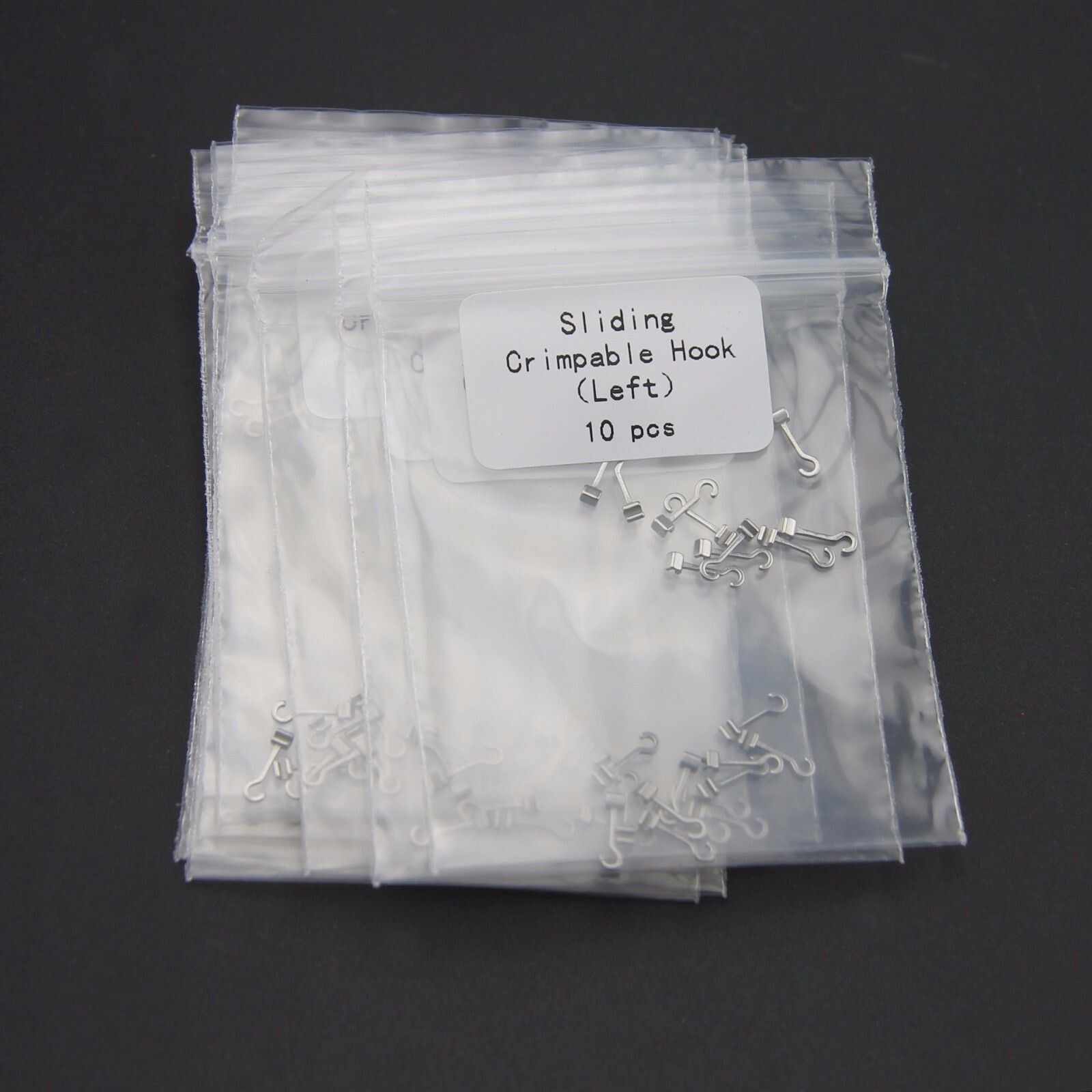 10 Pcs 1 Pack Dental Crimpable Hooks Size Long Curved Left Fix On Wires Hook