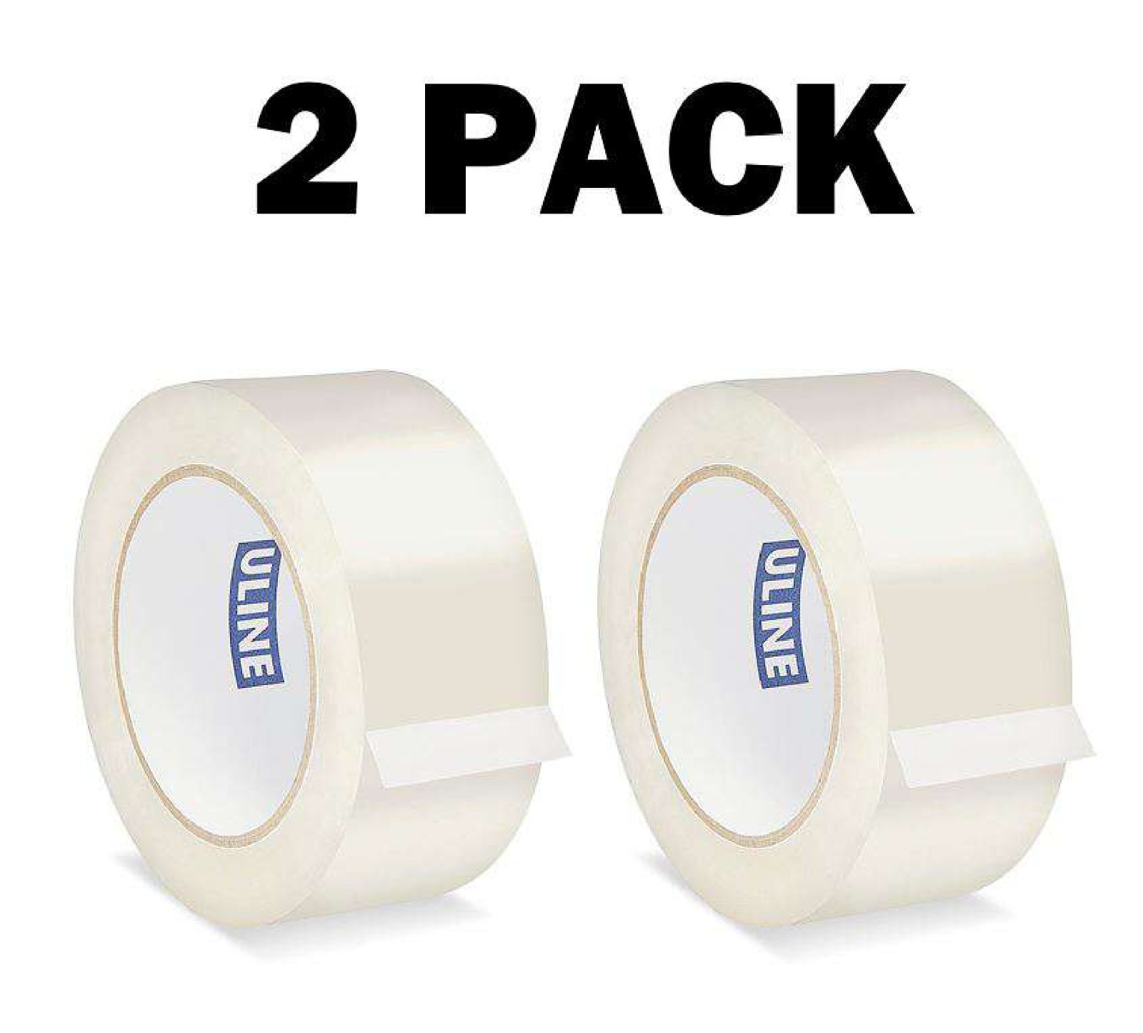 2 PACK! Uline S-423 Industrial Tape, 2 Mil, 2″ x 110 yds, Shipping Packing Rolls