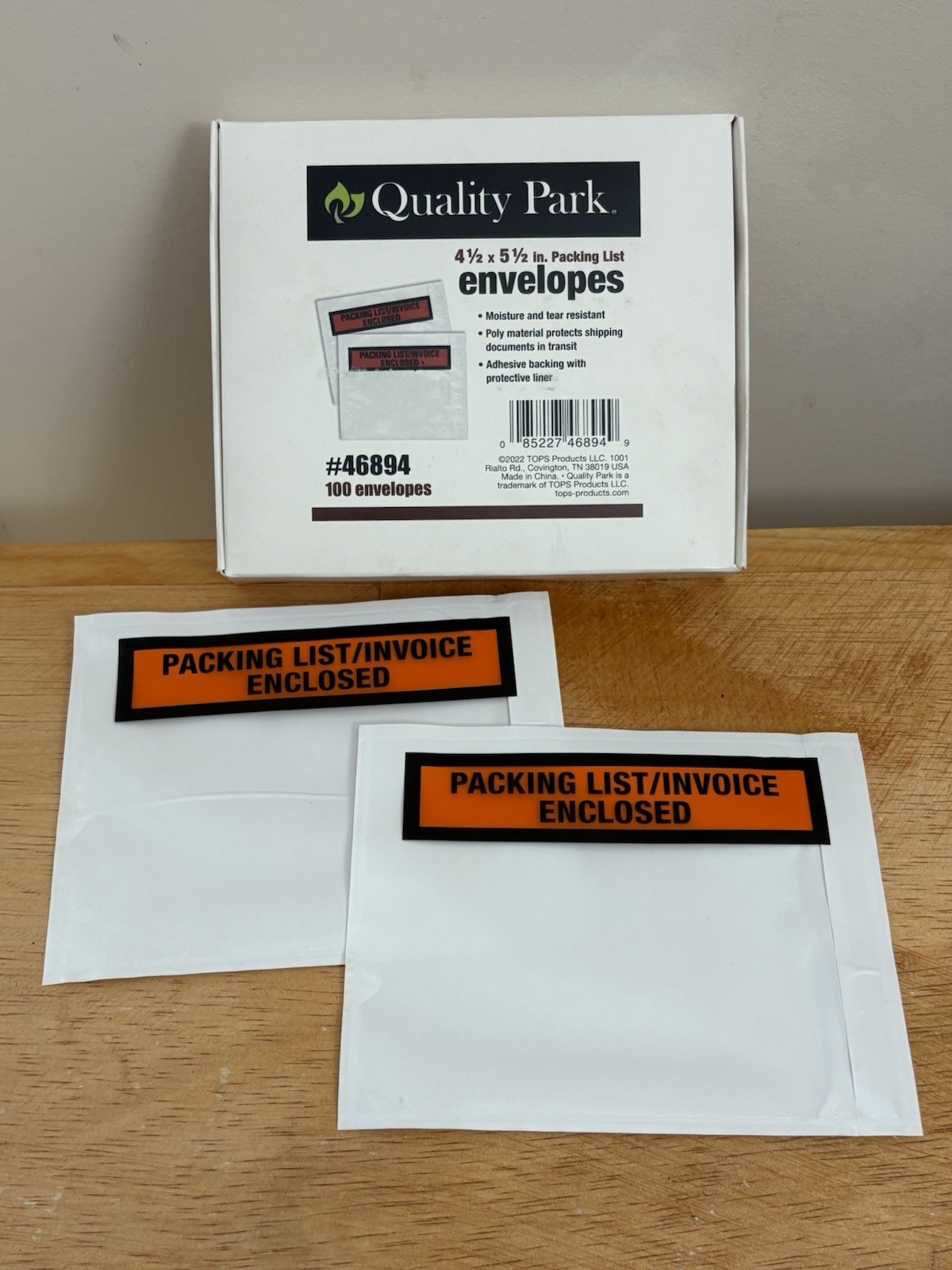 100 Count Quality Park 4.5 X 5.5” Self-Adhesive Packing List Envelopes New (SH1)