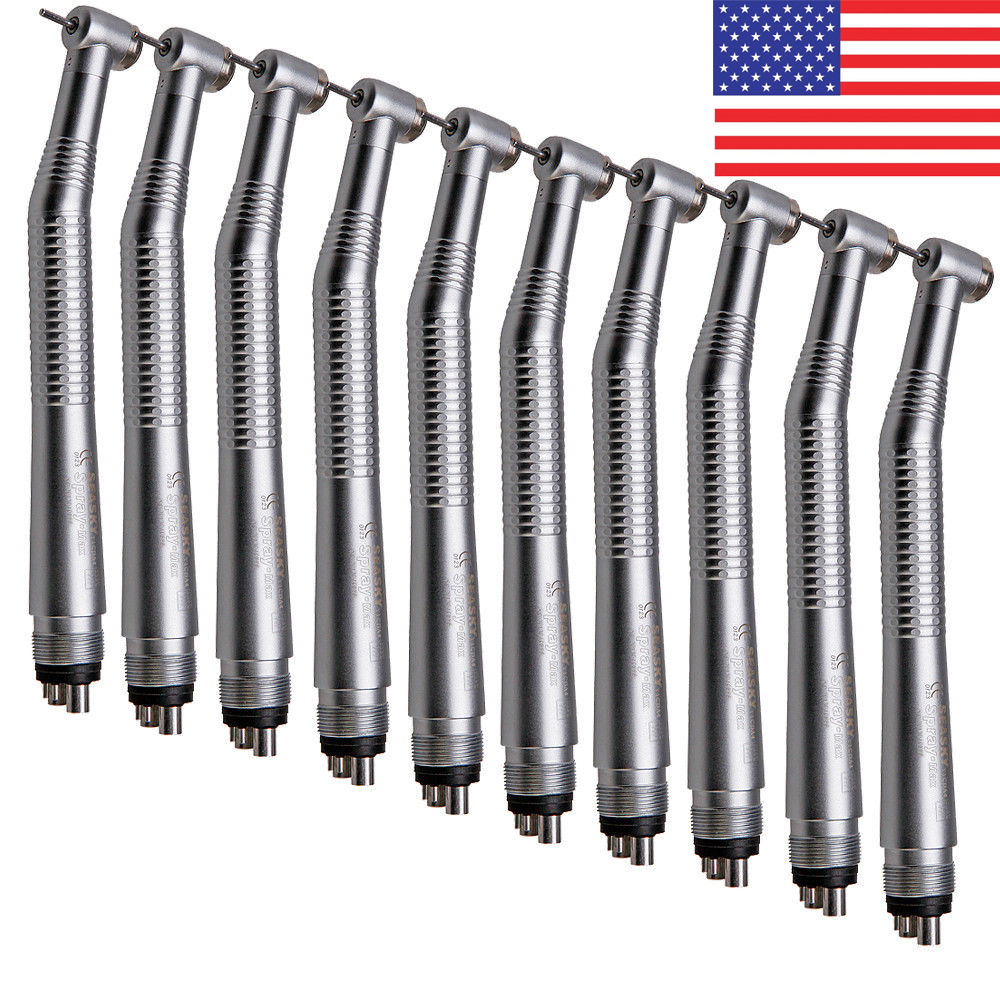 10 Pcs NSK Style Dental High Speed Handpiece Push Button 4/2Hole SEASKY USA