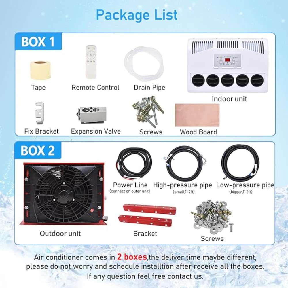 Universal Air Conditioner A/C Kit For Car Cab Bus RV Semi Truck 12V High Quality