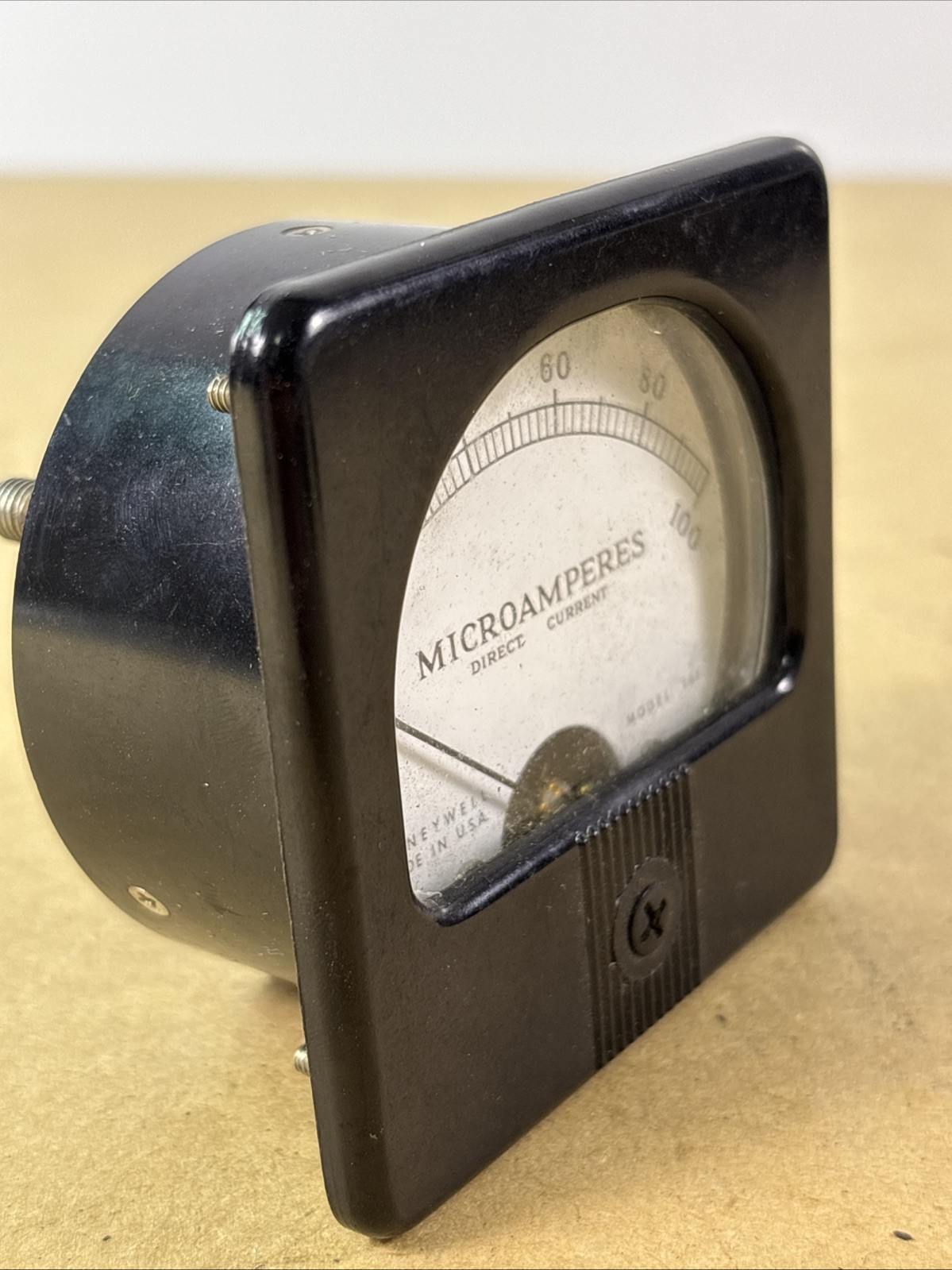 Vintage Honeywell Model 53T DC Meter Measures 0-100 Microamperes Guaranteed