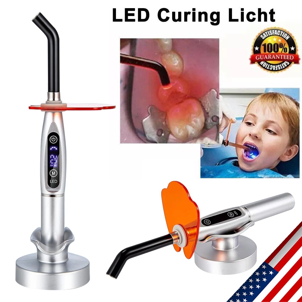 Dental LED Cure Curing Light Lamp 2000mw 5W Tool Resin Cure Cordless Wireless