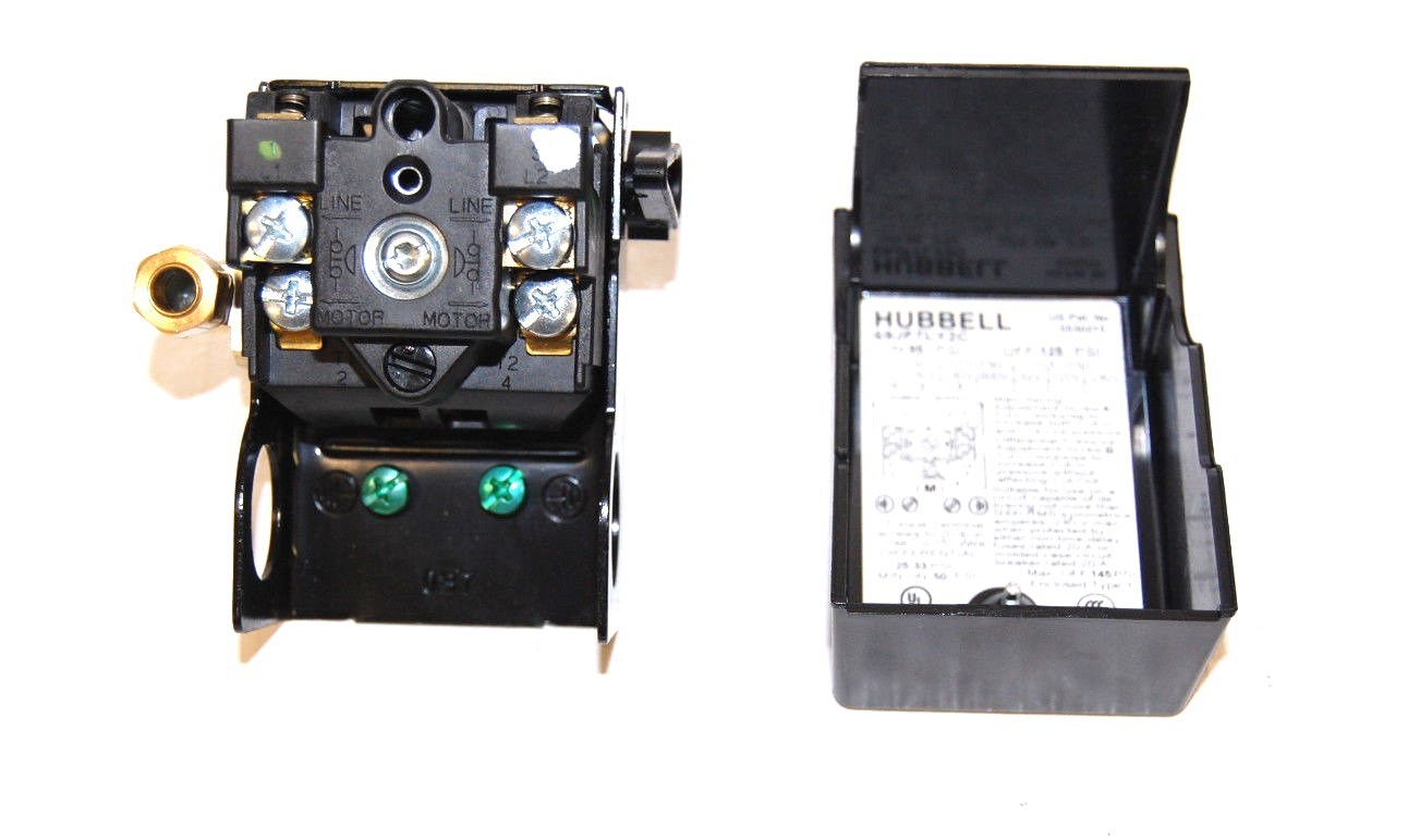 FURNAS HUBBELL 69JF7LY2C PRESSURE SWITCH W/ UNLOADER VALVE & LEVER