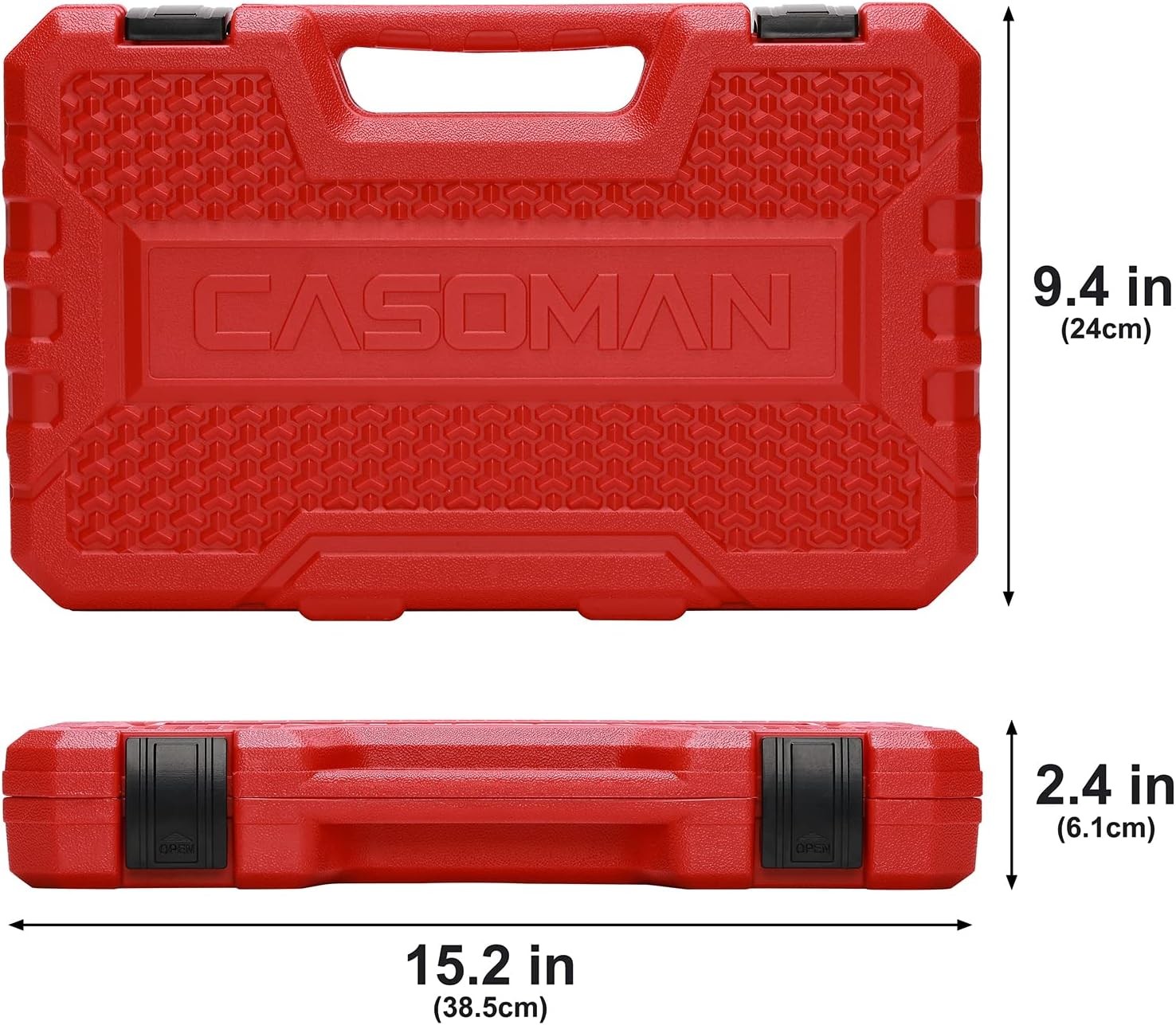 3/8″ Drive Impact Socket Set, 49 Piece Standard SAE and Metric Sizes (5/16-Inch