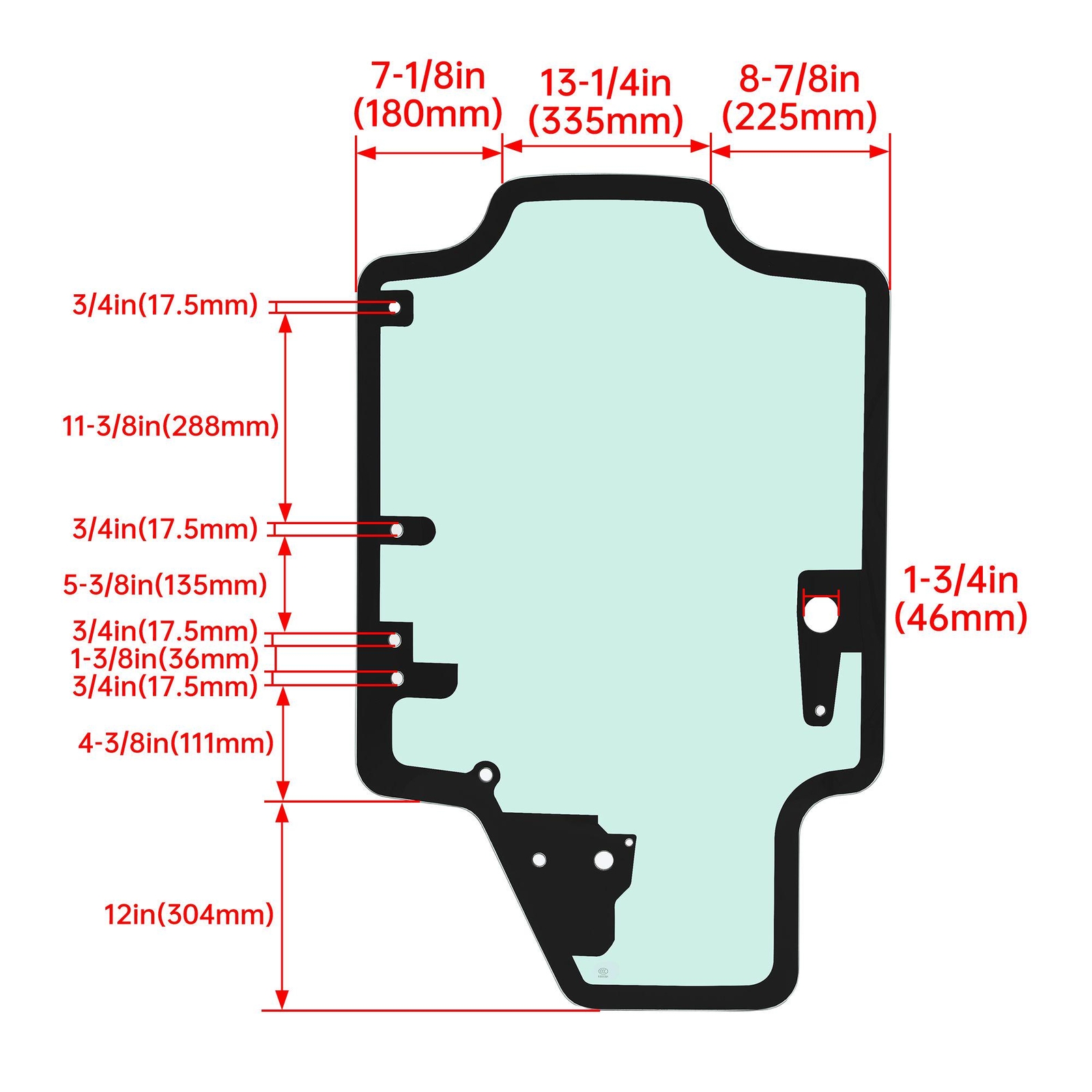 Door Glass For Case / New Holland Skid Steer #47405930 L213 L215 L218 L220 L221