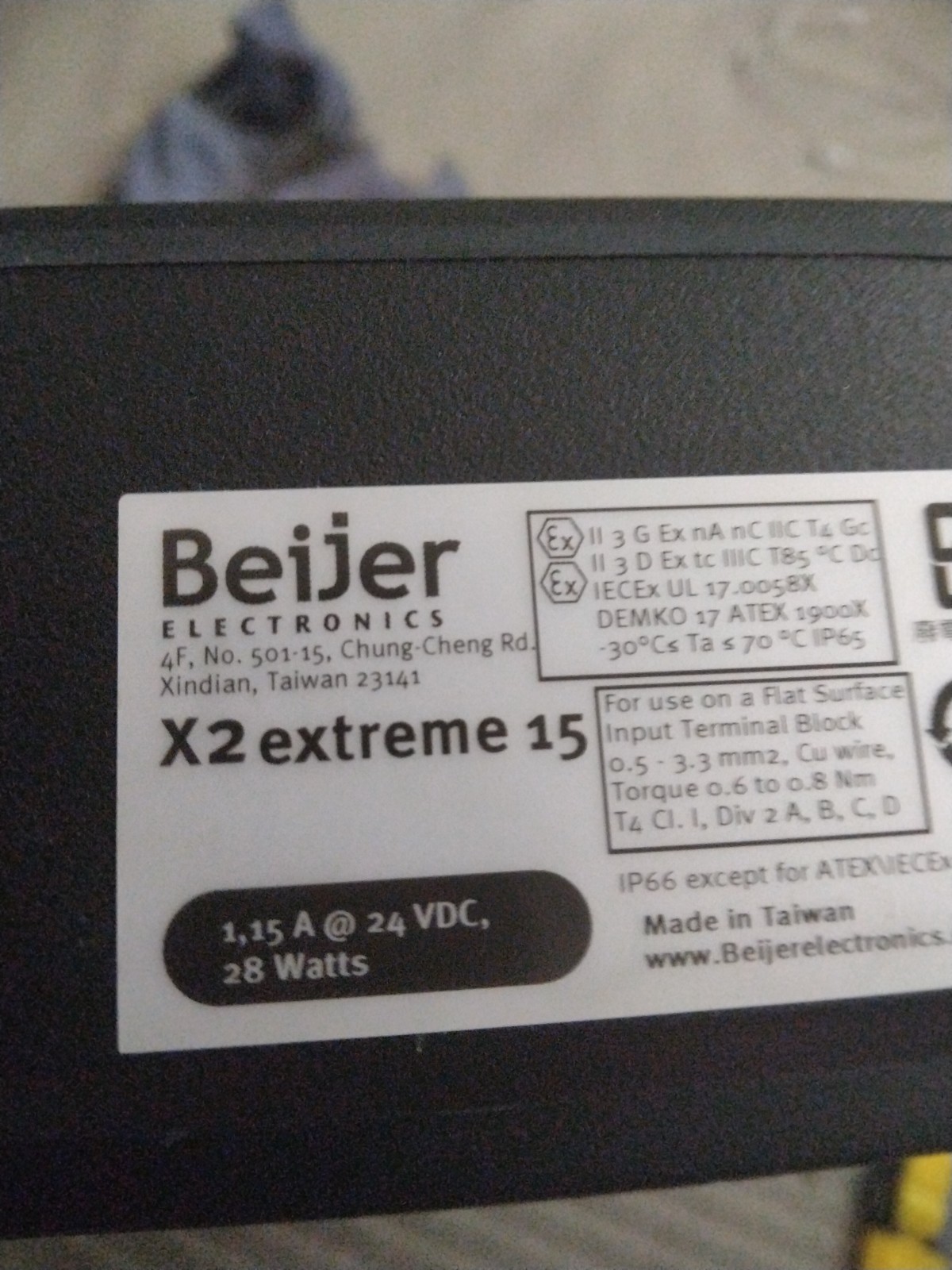 BEIJER X2 EXTREME 15 HMI TOUCH OPERATOR Panel