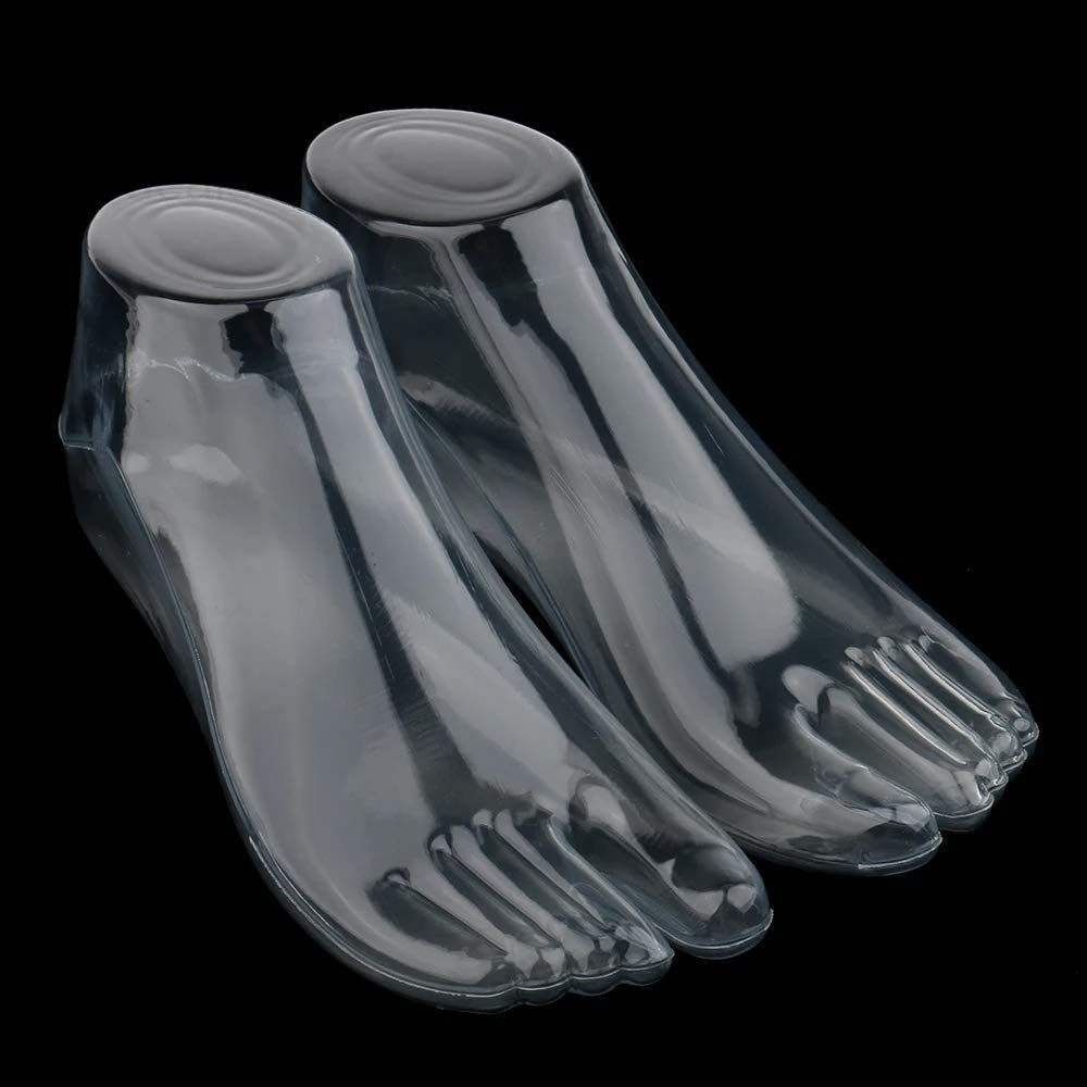 Female Plastic Foot Model Tools for 22 x 9 x 7.62 centimeter, Transparent