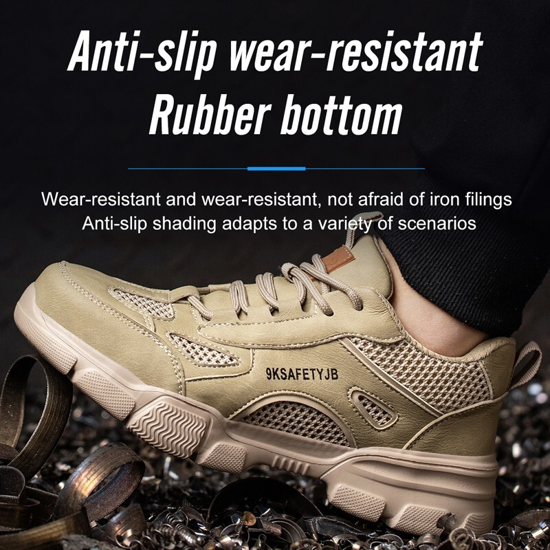 Men Lightweight Safety Shoes Work Shoes Steel Toe Protective Boots sneakers