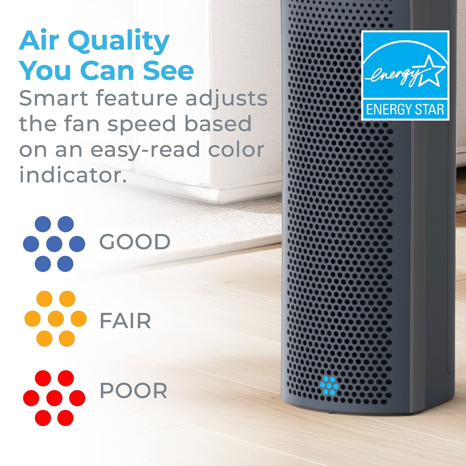Pure Enrichment PureZone Elite True HEPA Large Room Tower Air Purif… Fast Ship