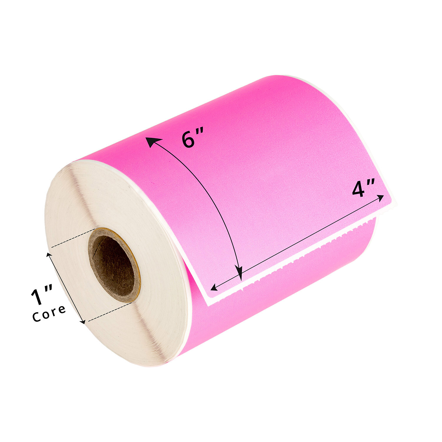 ZEBRA 4×6 PINK 4″ x 6″ Direct Thermal Labels – 1″ Core (1) Roll/250