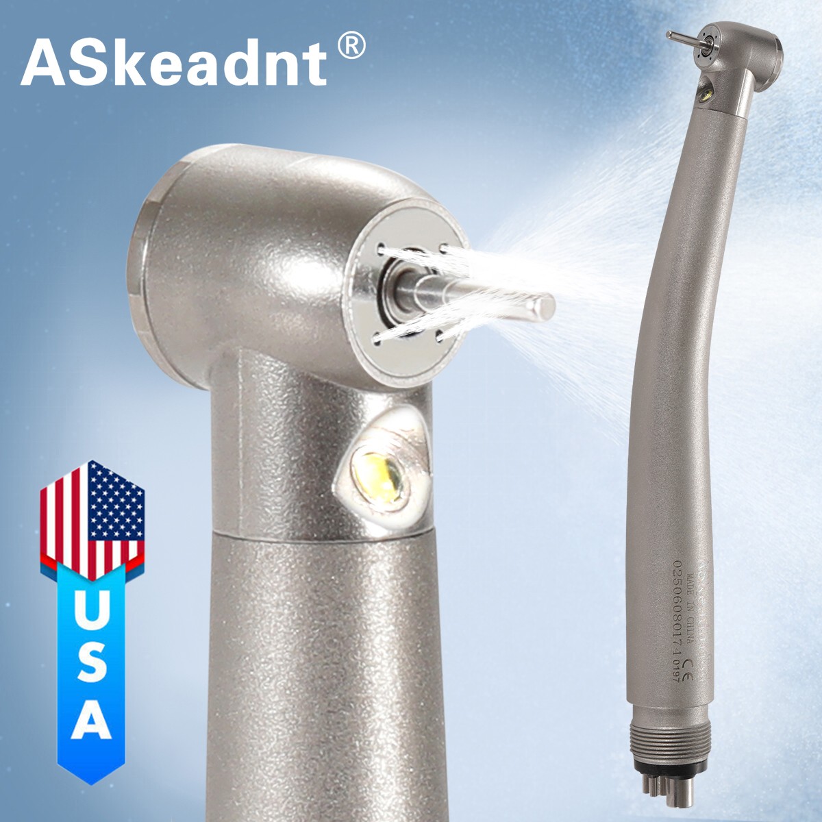 NSK Style Dental Fiber Optic LED E-generator Handpiece High Speed Turbine 4HOLE