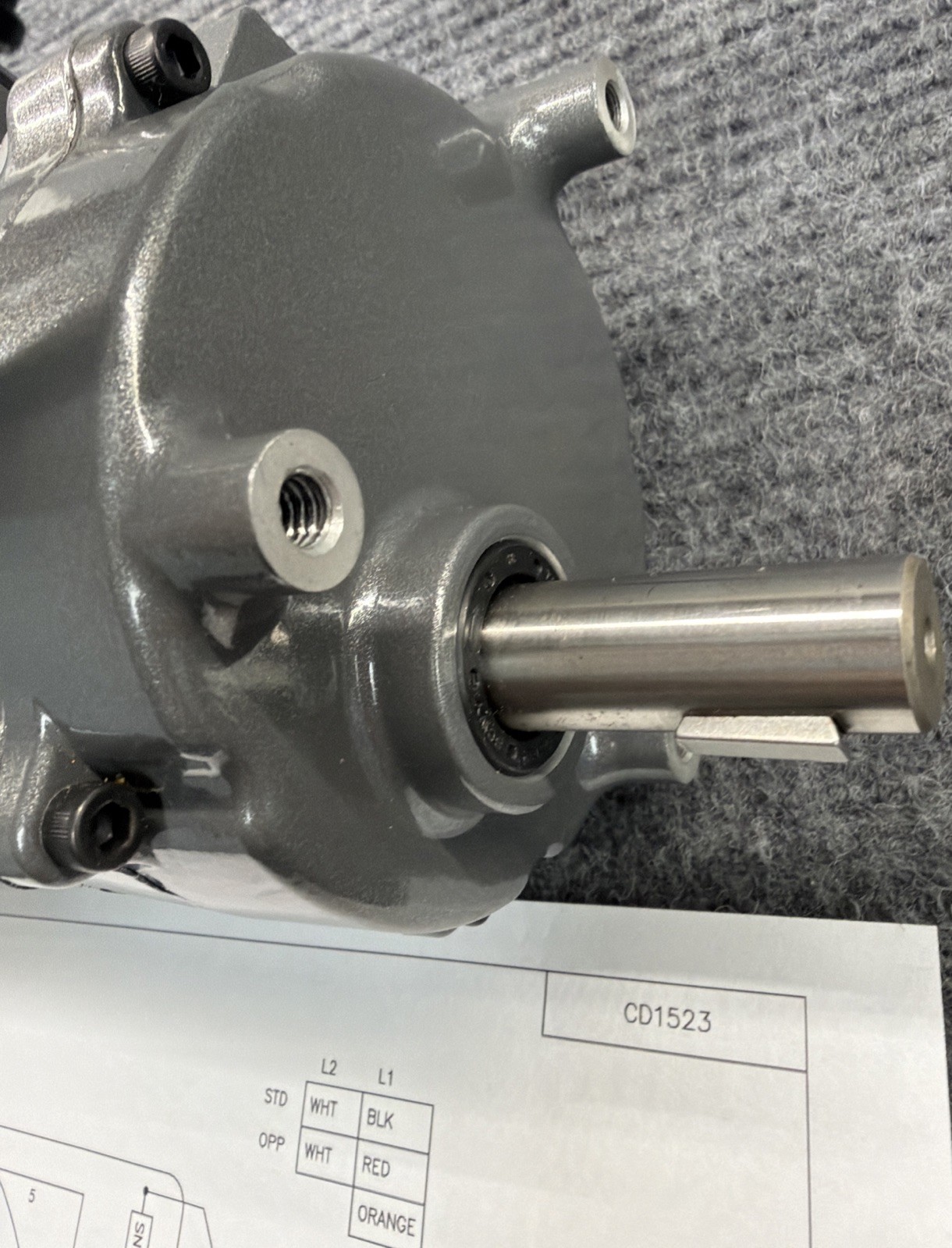 Baldor 2416c 21-24 RPM 110/120v .04hp Gear Motor cap=7mfd 60:1 TE B1006281235