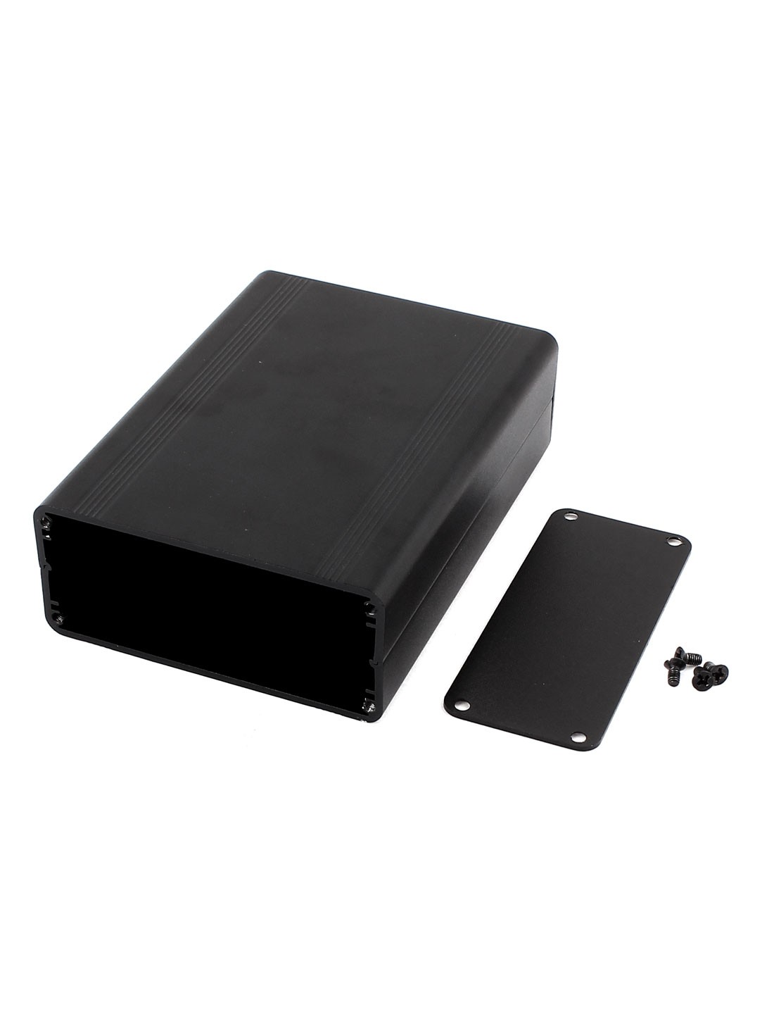 Black Aluminum Project Box Electronic Enclosure Case 124mmx88mmx38mm