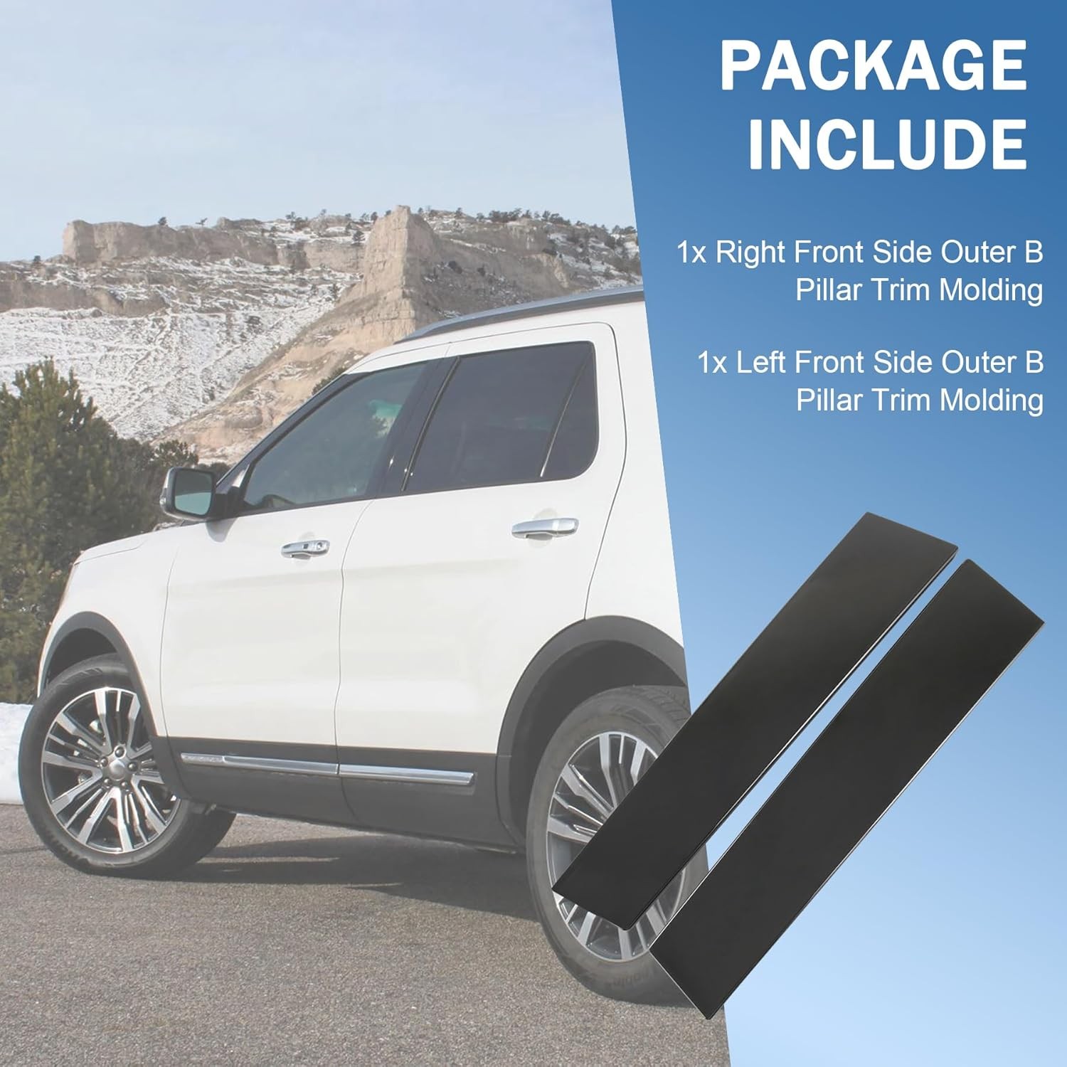926-449,Driver and Passenger Side Glass Trim on B-pillar for Ford Explorer 11-16