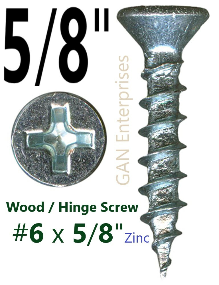 Phillips Flat Head #6 x 1/2″, 5/8″ or 3/4″ Wood particle board MDF screws Zinc