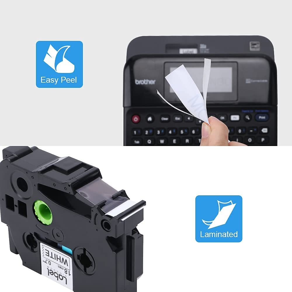 10X Brother TZe-241 18mm Laminated P-Touch Label Tape Label Maker PTD400 PTD600