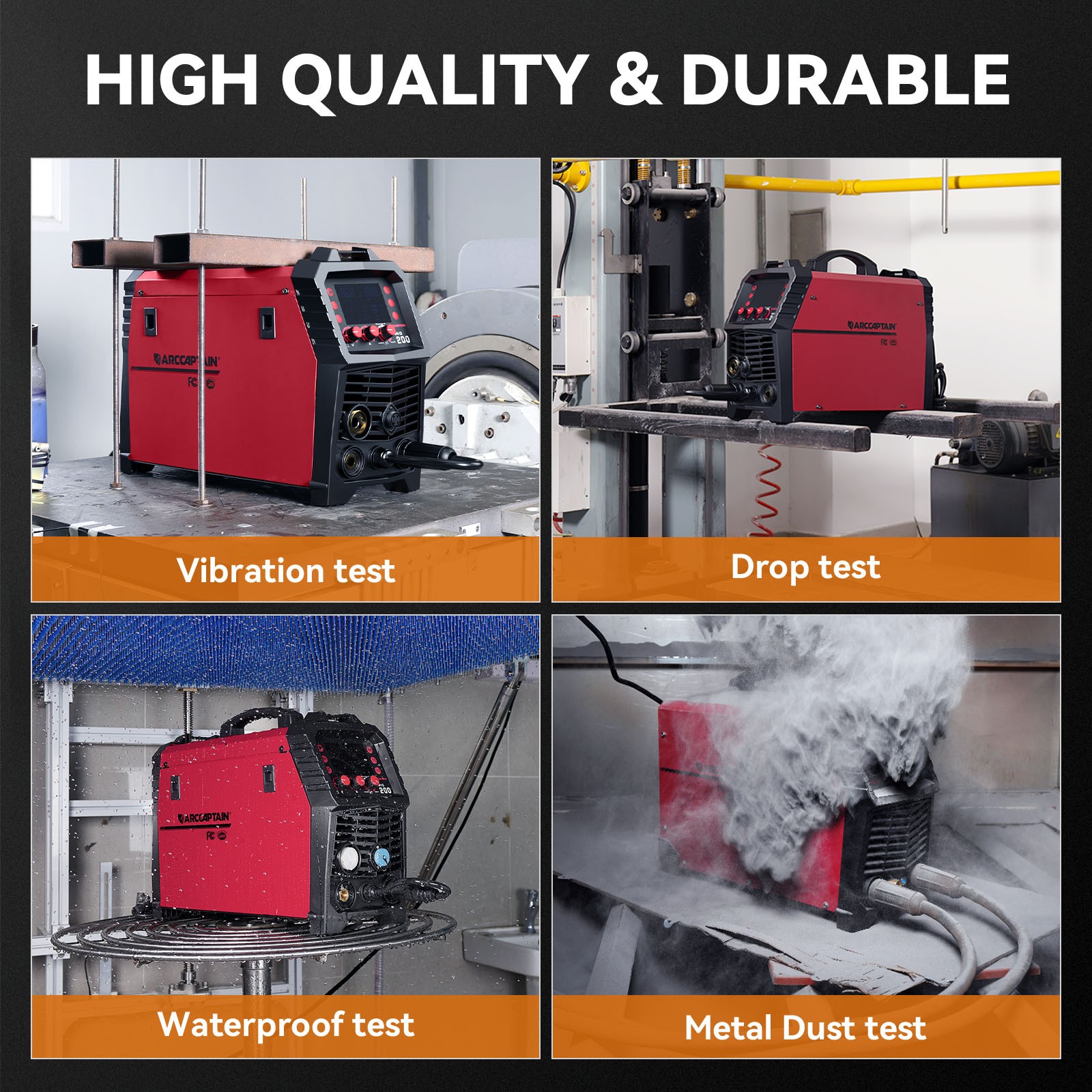 ARCCAPTAIN 6-in-1 MIG Welder Synergic 110V/220V Multi Process w/ LED Display