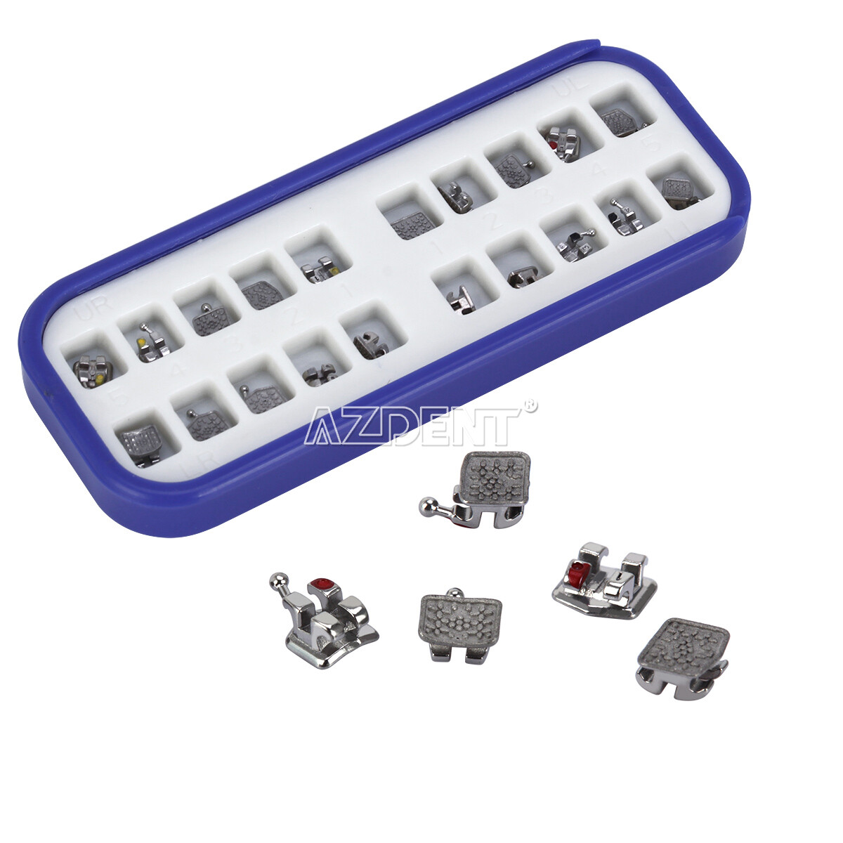 AZDENT Dental Orthodontic Brackets Mini Roth.022 3 4 5 Hk Mim Whole Casting