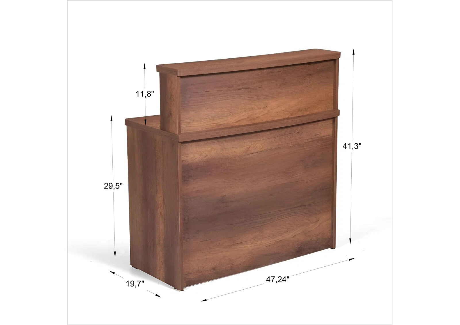 Reception Desk Counter Top, Laminate Desktop, Standing Front Table for Salon Spa