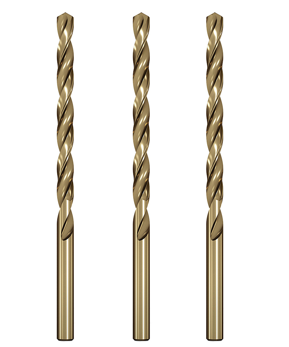 1/4″X6″ HSS Cobalt Drill Bit Set Aircraft Extension Long Deep Hole Drills-3Pcs