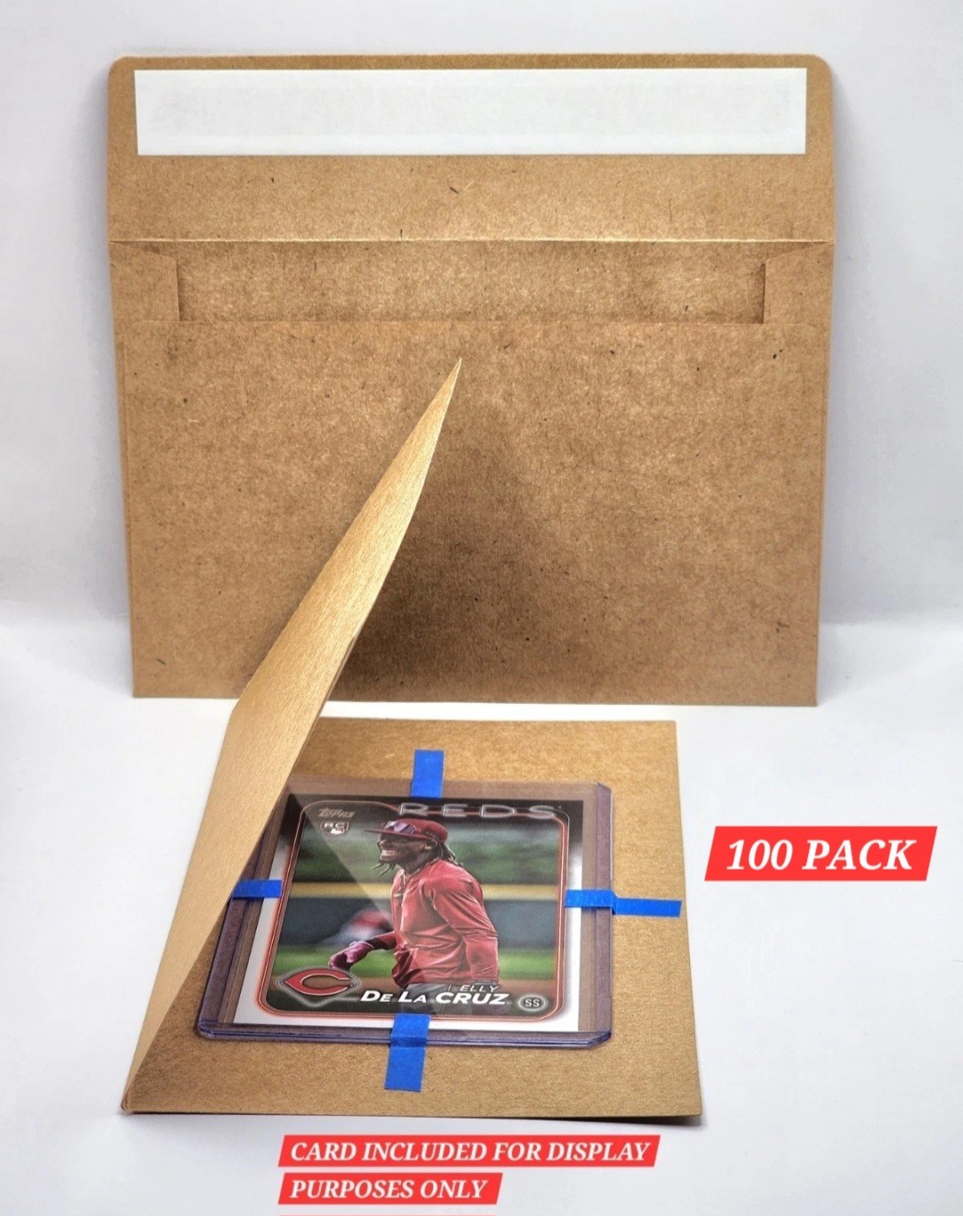 eBay Standard Envelope 4×6 With Protective Card ,Trading Card Shipping. 100 Pack