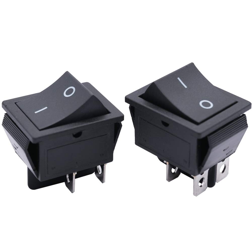 3PCS Momentary Rocker Switch ON Off Toggle DPST Power 4 Pin AC 250V 6A 125V 10A