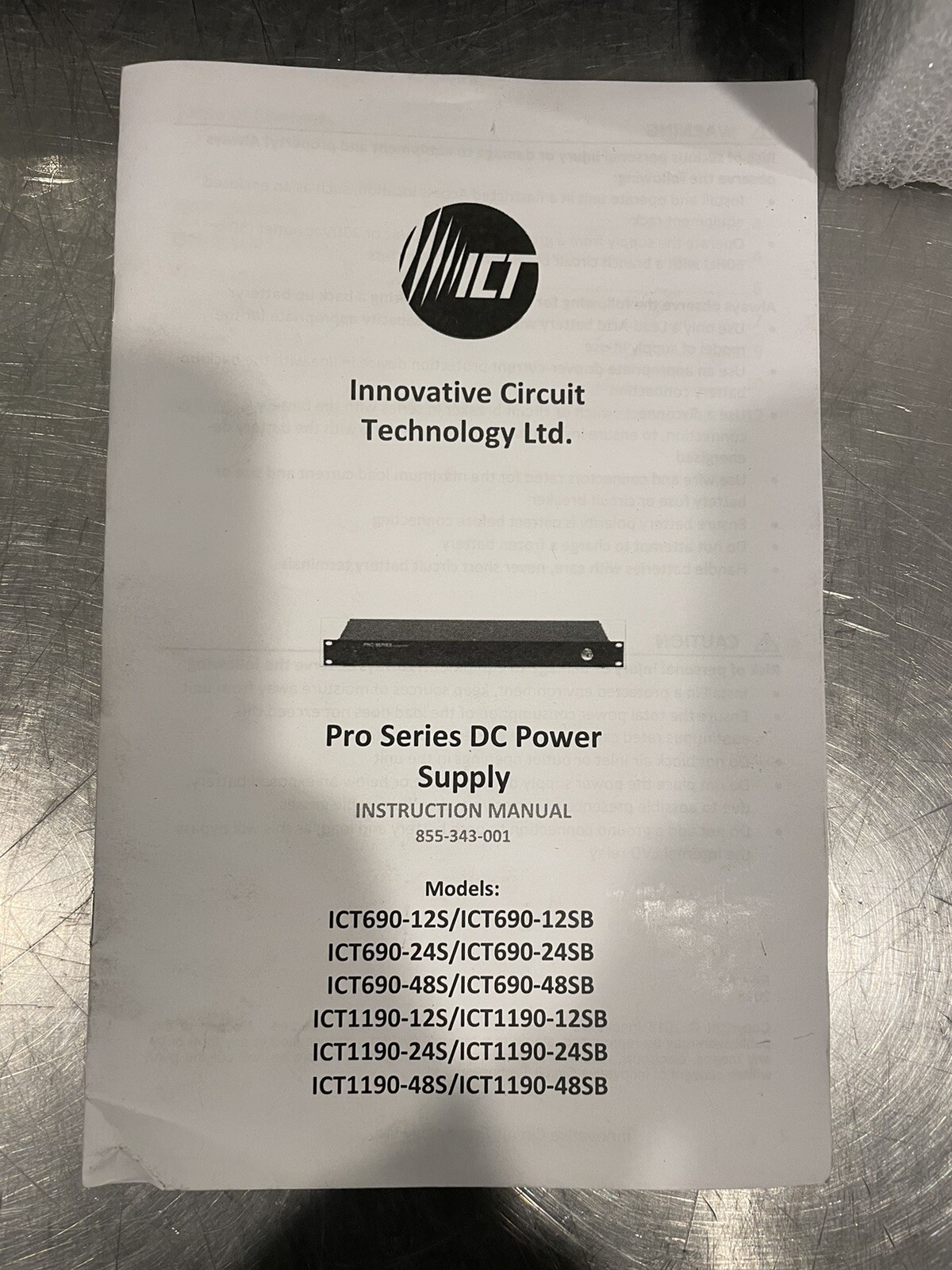 ICT ICT1190-48S Pro Series Power Supply 55.2 VDC 100-265VAC NEW! FREE SHIPPING!