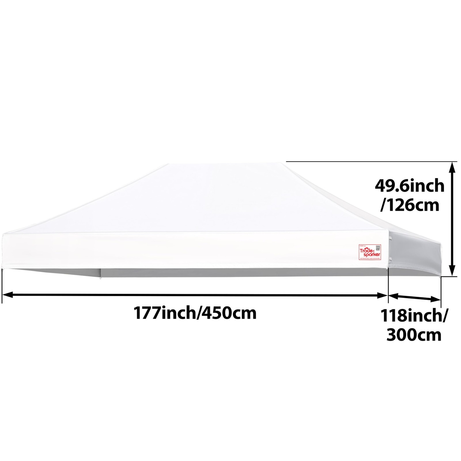 Tradesparker 10X15 Commercial Pop Up Canopy Replacement Top-Windproof