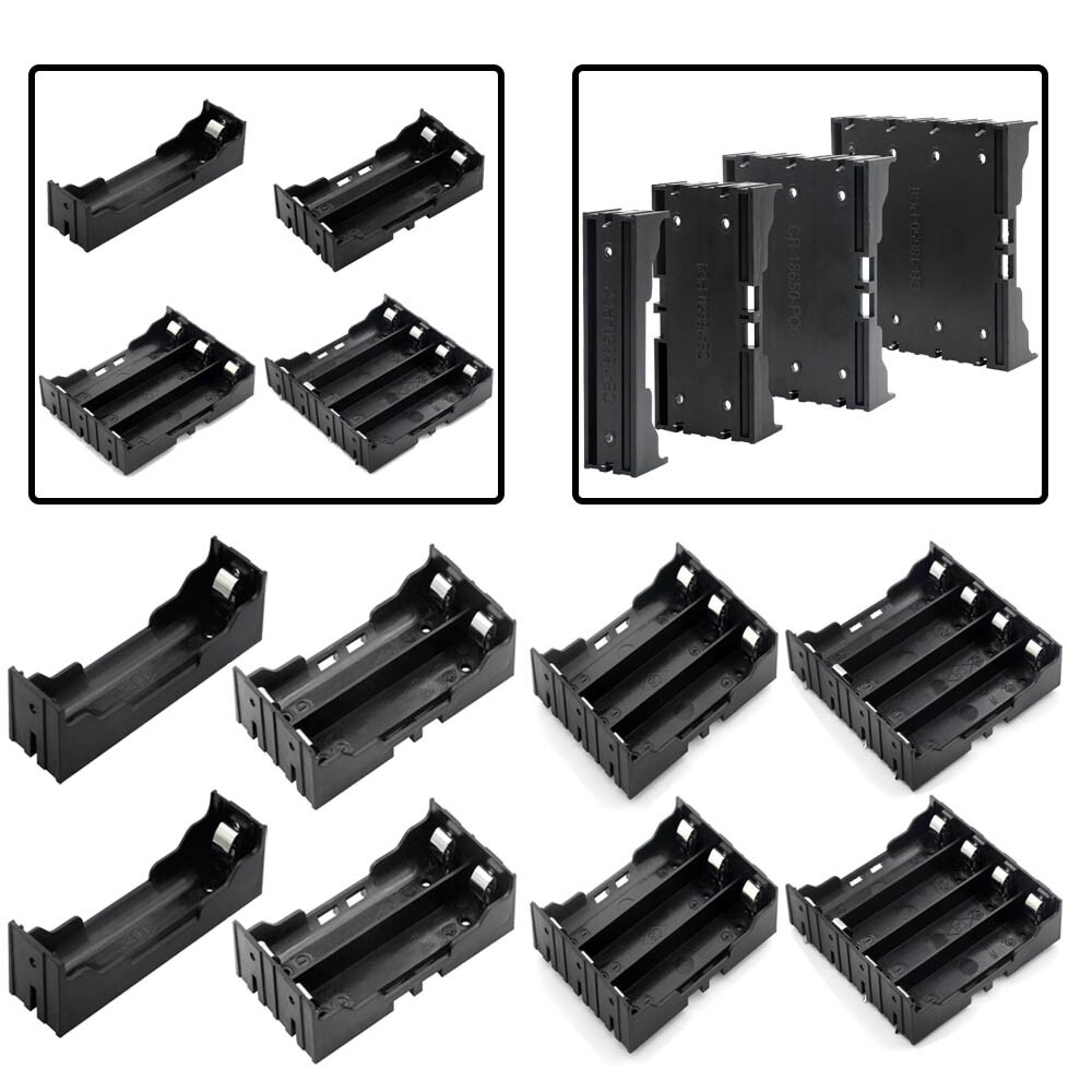 10Pcs For 18650 Power Bank Case 1/2/3/4Slot Battery Holder DIY Hard Pins Storage