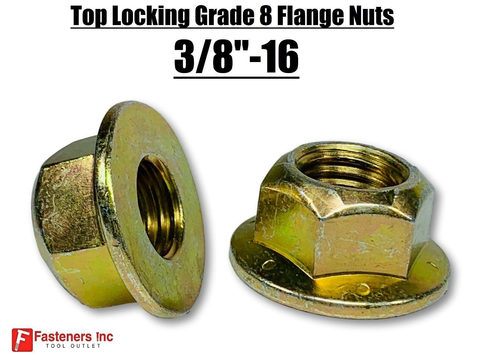 3/8-16 Grade 8 Flange Frame Bolt Yellow Zinc Plated (All Sizes & Qty’s) 3/8″