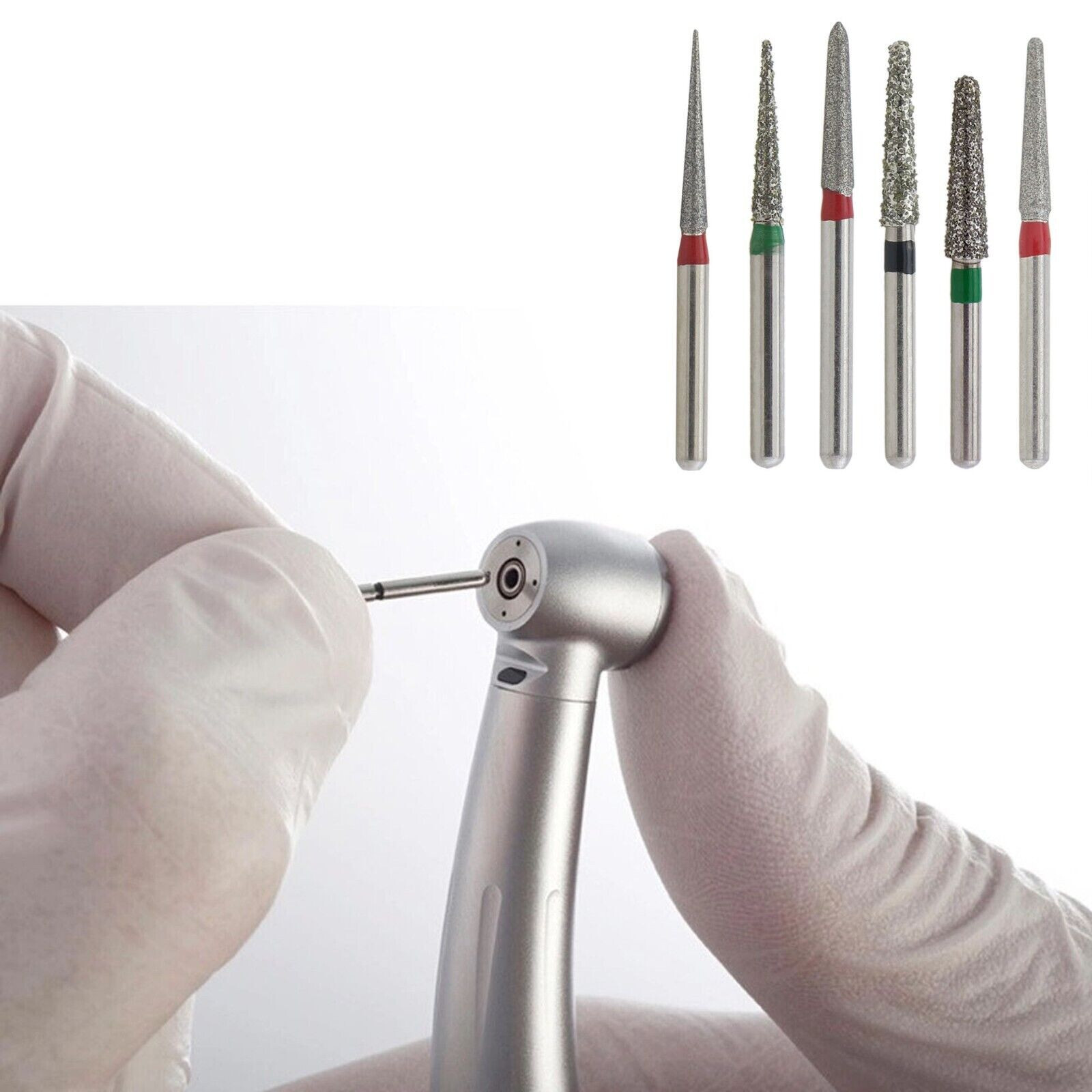 Dental Diamond Burs FG Round End Taper Super Coarse Fine Grit High Speed 856 850