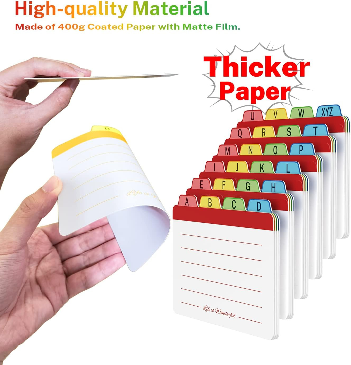 4 x 6 inches Index Card Dividers Alphabetical 4×6-24pack Normal Pattern