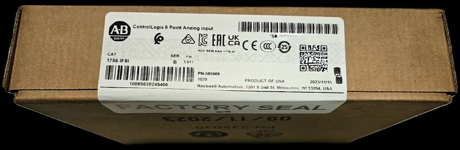 NEW Allen Bradley AB 1756-IF8I ControlLogix 8 Point Analog Input Free Shipping