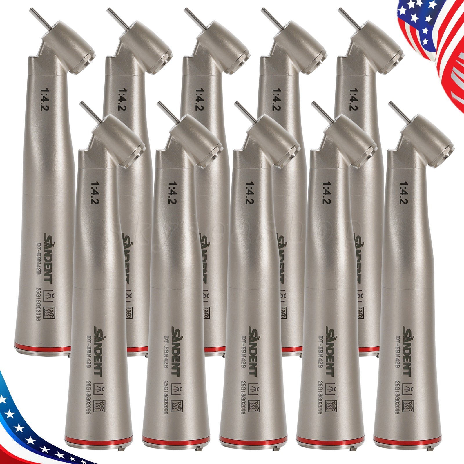Dental 1:4.2 45° Fiber Optic Contra Angle Electric Surgical Handpiece For NSK US